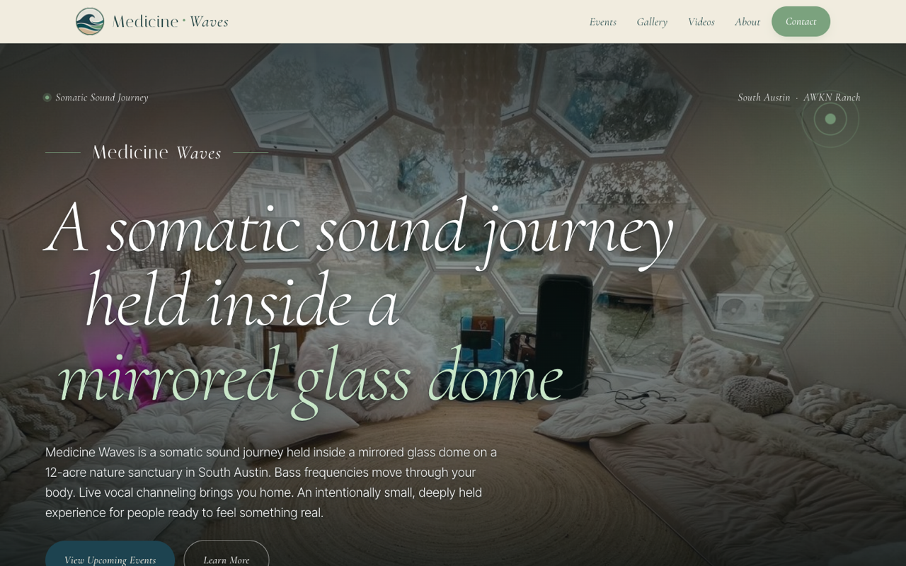 Medicine Waves Website, with CMS: Home